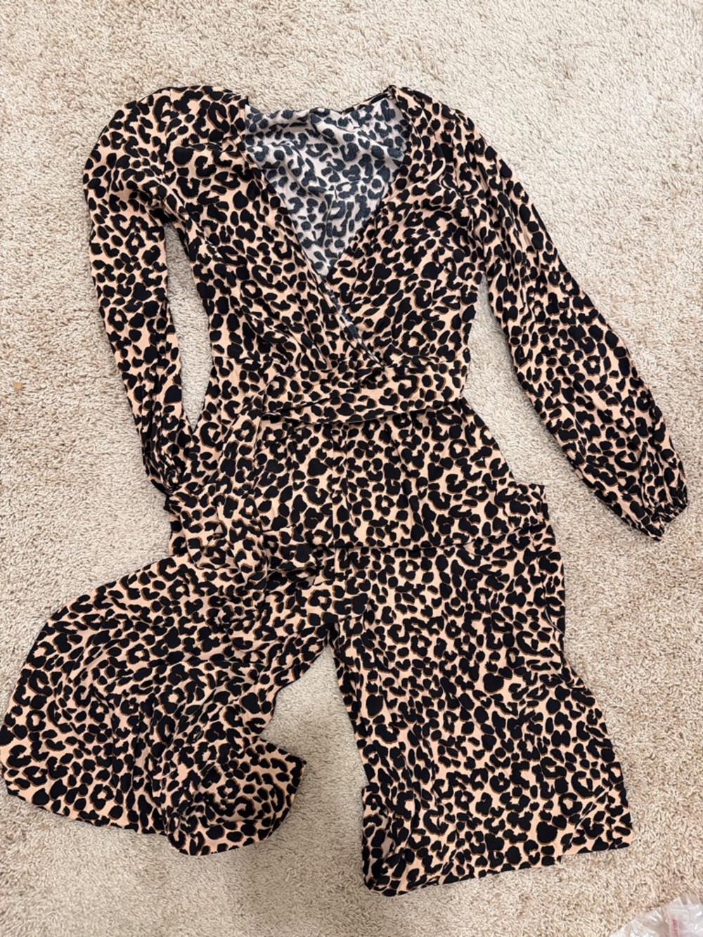 Leopard wide leg jumpsuit